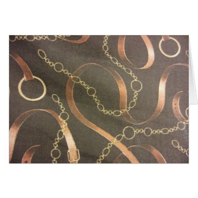 Cartão Equestre Inglês - Brown (Frente Horizontal)