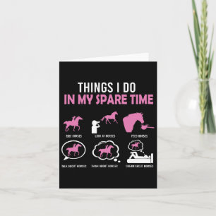 Cartão Equestrianos Coisas Que Eu Faço Em Meu Tempo Espar