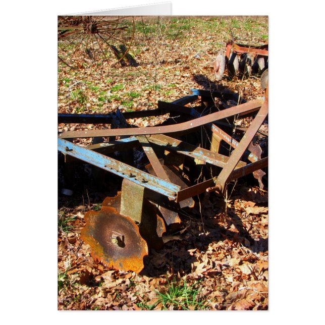 Cartão Equipamento de Campo de Fazenda Rusty (Frente)