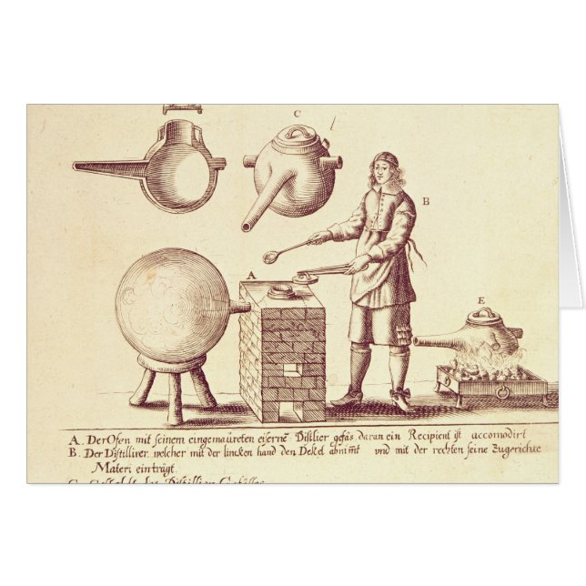 Cartão Equipamento destilando (Frente Horizontal)