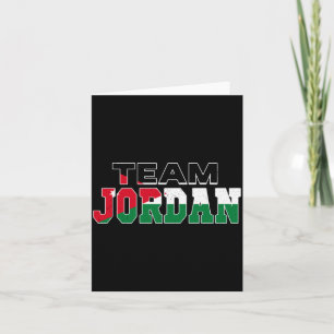 Cartão Equipe Bandeira Jordaniana Patriótica Jordânia