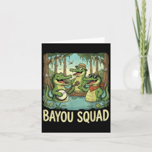 Cartão Equipe Bayou Louisiana Jacaré Vida Selvagem Retro