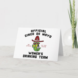 Cartão Equipe Bebendo de Mulheres Cinco de Mayo
