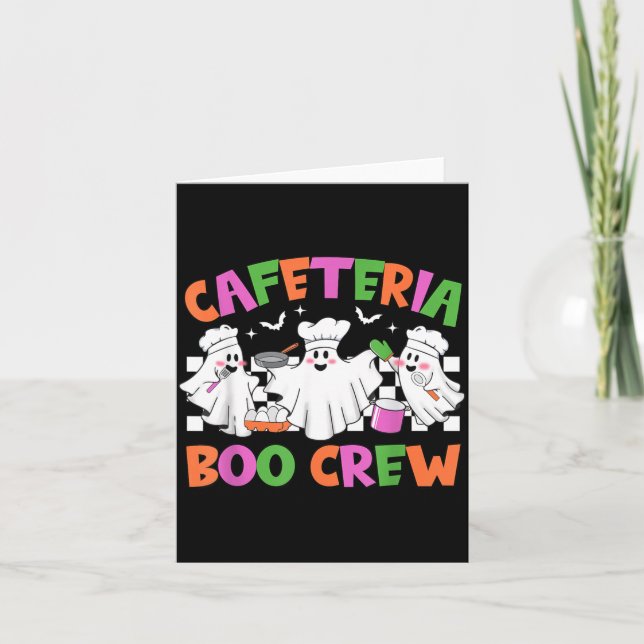 Cartão Equipe Boo da Cafeteria Retro Funcionário da Cafet (Frente)
