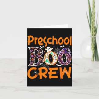 Cartão Equipe Boo Pré-escolar Divertida Halloween Pré-esc