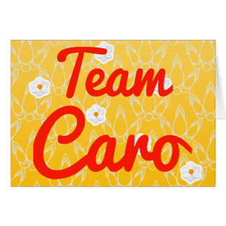 Cartão Equipe Caro