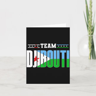 Cartão Equipe da Bandeira Patriótica do Djibuti Djibuti