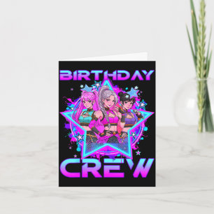 Cartão Equipe de aniversário k pop crianças garotas k-pop
