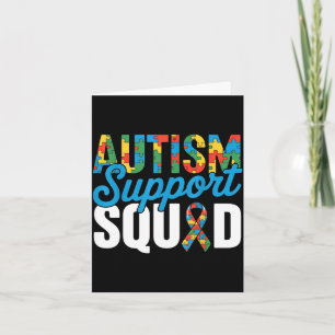 Cartão Equipe de apoio ao autismo para conscientização so