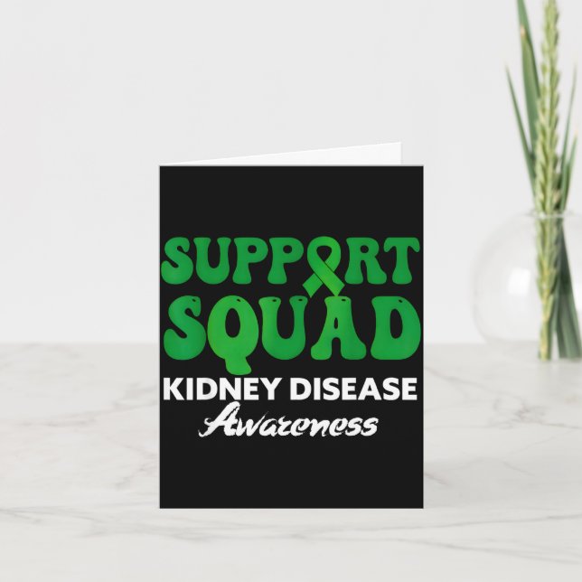 Cartão Equipe de apoio conscientização doença renal laço  (Frente)