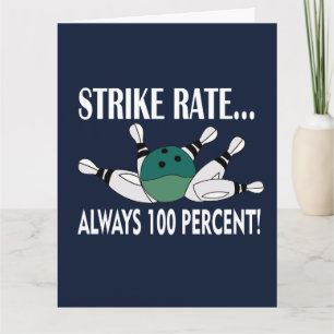 Cartão Equipe de Ataque Bola do Pino de Boliche Saudações