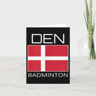 Cartão Equipe de Badminton da Dinamarca Atleta Dinamarquê