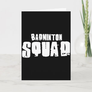 Cartão Equipe de Badminton Para Jogadores de Badminton