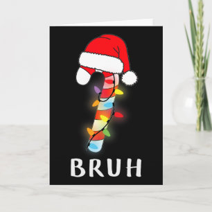 Cartão Equipe de Bastão de Natal Bruh