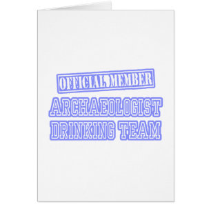 Cartão Equipe de Bebendo Arqueologista