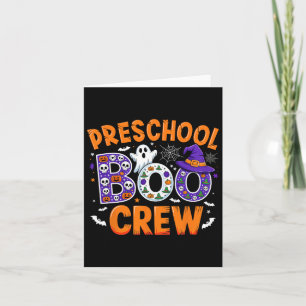 Cartão Equipe de Boo da Pré-Escola Professor Aluno Divert