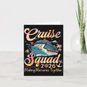 Cartão Equipe de Cruzeiro 2026 Grupo Familiar Combinando 