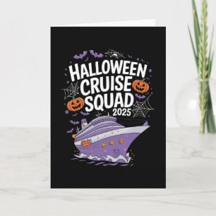 Cartão Equipe de Cruzeiro Assustador de Halloween 2025 Tr