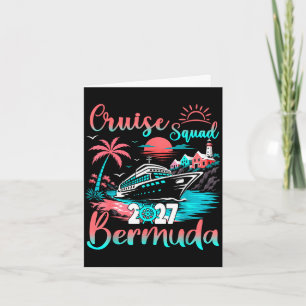 Cartão Equipe de cruzeiro bermuda 2027 férias tropicais f