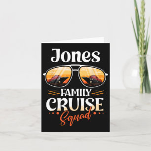 Cartão Equipe de Cruzeiro da Família Jones Jones Vacat Pe