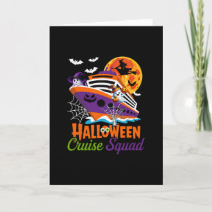 Cartão Equipe de Cruzeiro de Halloween Fantasmas Bruxa Ho