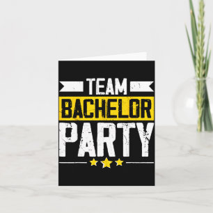 Cartão Equipe de Despedida de Solteiro Noivo Casamento No