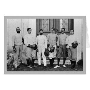 Cartão Equipe de esgrima francesa em 1896 Jogos Olímpico