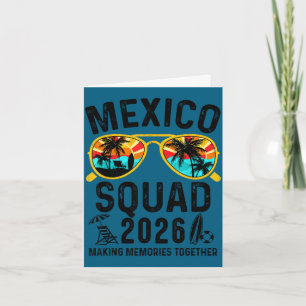 Cartão Equipe de férias no México 2026 viagem familiar co