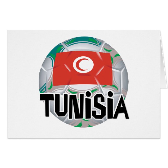 Cartão Equipe de Futebol de futebol na Tunísia (Frente Horizontal)