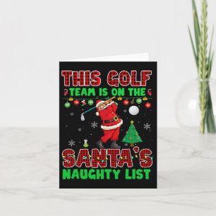 Cartão Equipe De Golf Está Na Lista De Papais noeis, Papa