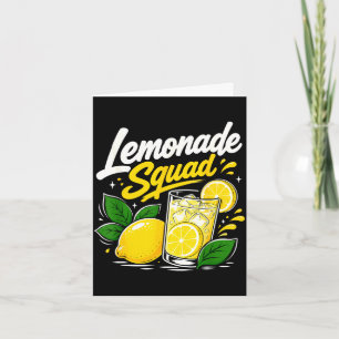 Cartão Equipe de limonada verão bebida de limão amante tr