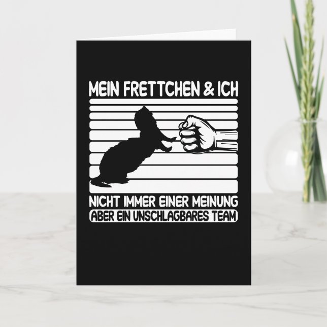 Cartão Equipe de Mein Frettchen & ich sinou desschlagbare (Frente)