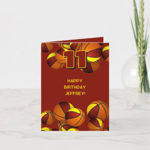 Cartão equipe de ouro maroon cores aniversário de criança