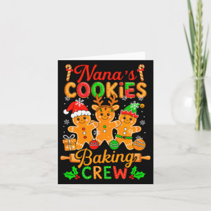 Cartão Equipe de preparo de biscoitos de Natal da Nana, d