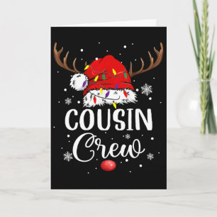 Cartão Equipe de Primo de Natal Chapéu Engraçado do Papai