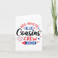 Equipe de Primos Vermelho Branco e Azul 4 de Julho