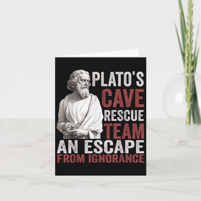 Cartão Equipe de resgate da caverna Platos - Filosofia gr (Frente)