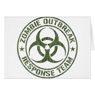Cartão Equipe de Resposta de Surto Zombie