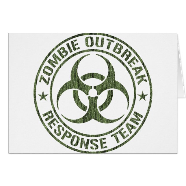 Cartão Equipe de Resposta de Surto Zombie (Frente Horizontal)