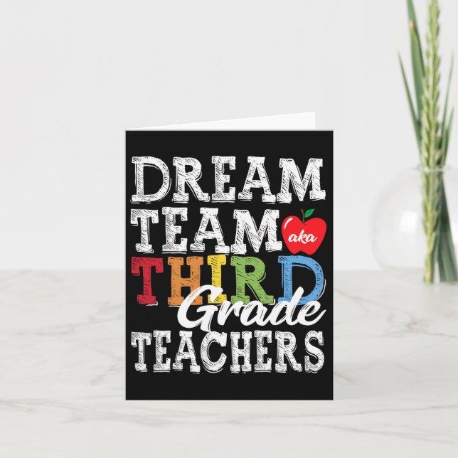 Cartão Equipe de Sonho de Professores do 3º ano (Frente)