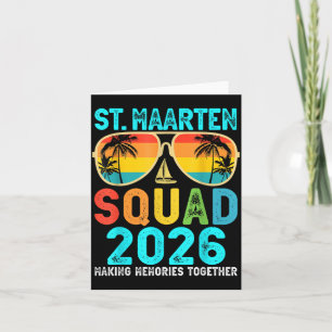 Cartão Equipe de St Maarten 2026 Férias Amigo Família