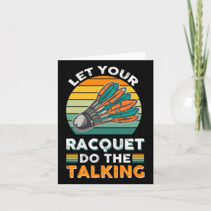 Cartão Equipe De Torneio De Aterro De Equipe De Badminton