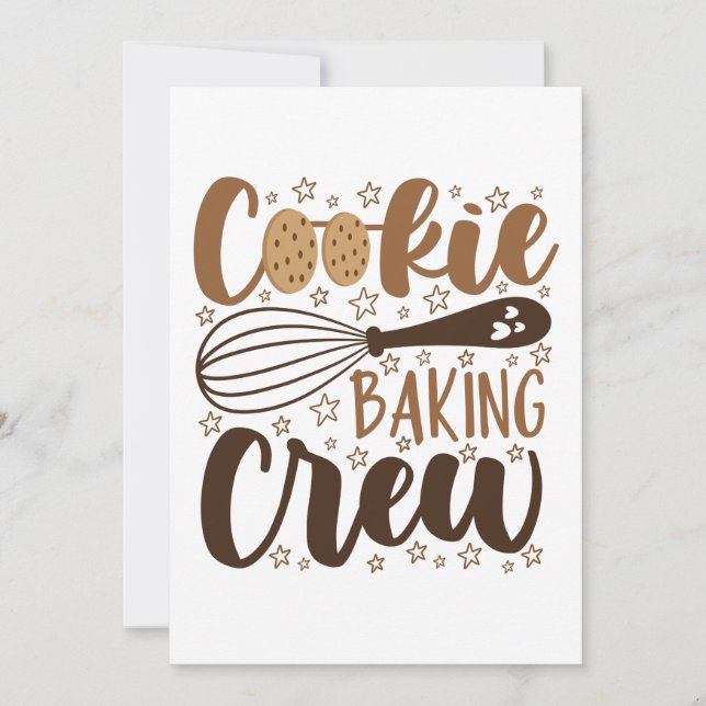 Cartão Equipe Divertida de Confeitaria de Biscoitos (Frente)