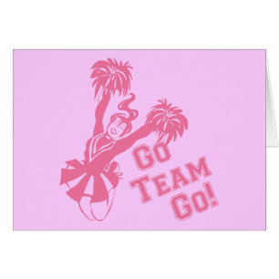 Cartão Equipe do cheerleader Go