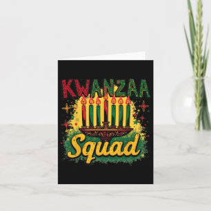 Cartão Equipe do Kwanza Afro-americano Feliz Família Kwan