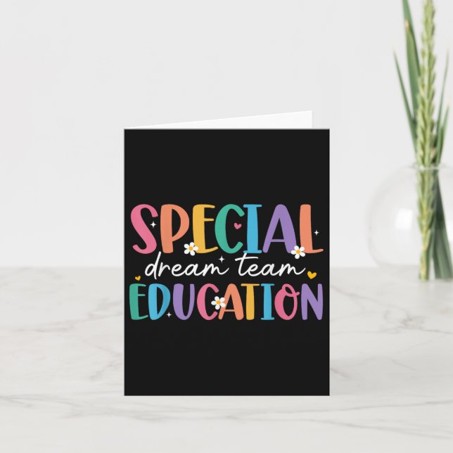 Cartão Equipe Especial De Sonho De Educação De Volta À Es (Frente)