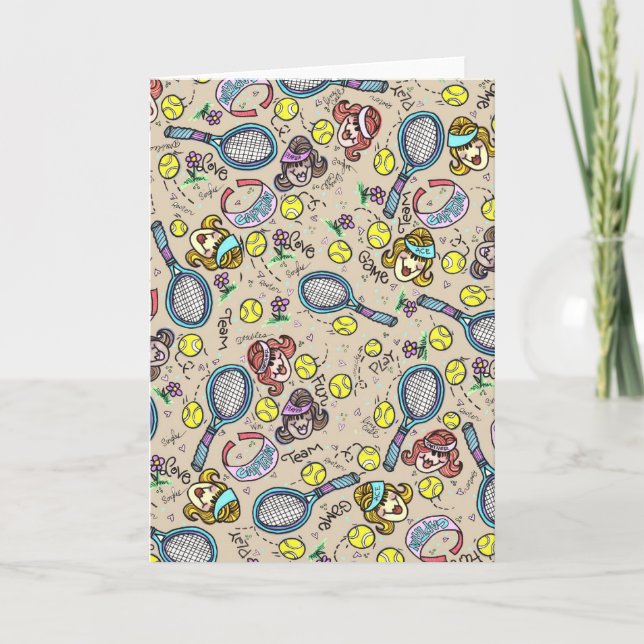 Cartão Equipe galões do tênis com envelope (Frente)