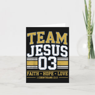 Cartão Equipe Jesus 03 Fé Cristã Homens Adolescente Menin