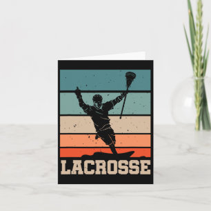 Cartão Equipe Lacrosse Retro do Jogador de Lacrosse Lax S