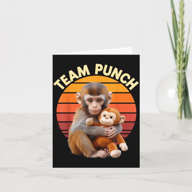 Cartão Equipe Punch Monkey Plush Retro Sol (Frente)